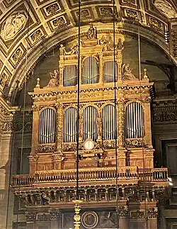 The grand organ in the tribune