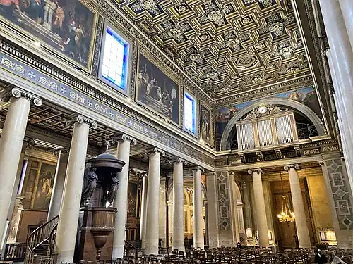 The grand organ on the tribune of nave entrance