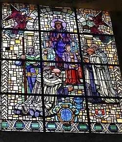 King Louis IX (Saint Louis) founds the monastery in 1685 (window made in 1946)