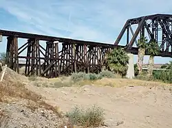 The Trestle of the Arizona and California Railroad Bridge