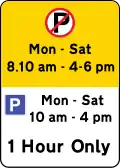 Parking Restriction Sign for Traffic Management (c)