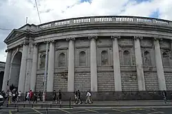 James Gandon designed curtain wall and niches connecting the front with the House of Lords entrance