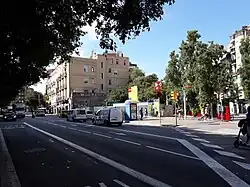 The Passeig de Maragall access during renovation works