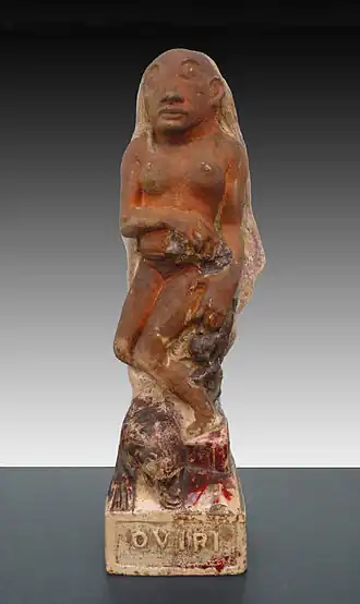 Paul Gauguin, 1894, Oviri (Sauvage), partially glazed stoneware, 75 x 19 x 27 cm, Musée d'Orsay, Paris
