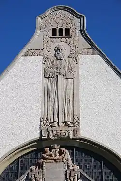 Bas-relief of St. Paul's Church by Karl Moser in Bern