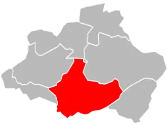 Location within the district of Bitche in 1790