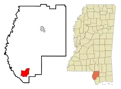 Location of Picayune, Mississippi