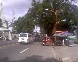 Pedro Guevara Avenue, in front of the Iglesia ni Cristo church.