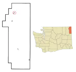 Location of Dalkena, Washington