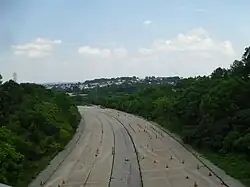 The Schuylkill Parkway freeway stub in Bridgeport
