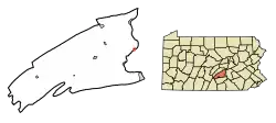 Location of New Buffalo in Perry County, Pennsylvania.