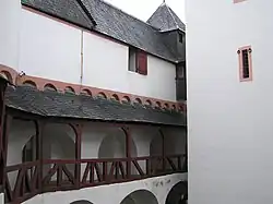 The inner courtyard of Pfalzgrafenstein Castle, 2004