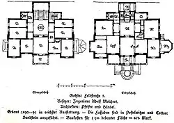 Floor plan by Pfeifer for Villa Adolf Bleichert