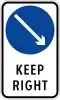Keep right (plate type)