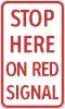 Stop here on red signal