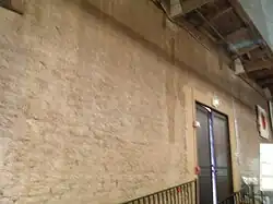 The original adobe walls inside the Arizona Army National Guard Arsenal building.