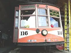 Historic Trolley Car #116 . The 1928 trolley served the original Phoenix trolley system from 1928 to 1947. It was restored by the Arizona Historical Society. The trolley is on exhibit in the Phoenix Trolley Museum at 25 W. Culver St.