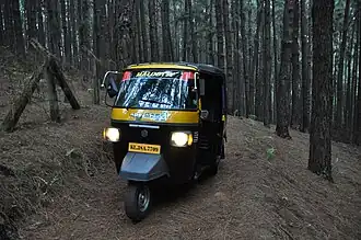 A Piaggio Ape auto rickshaw in Kerala