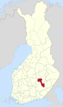 Location of Pieksämäki sub-region
