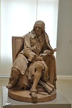 Jean-Jacques Caffieri, ca.1779, Pierre Corneille, 140&nbsp;cm x 92&nbsp;cm, terracotta, Musée des Beaux-Arts de Rouen, Normandy, France