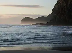 North to Lion rock and Te Waha Point