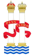 The columns as depicted in the Spanish coat of arms