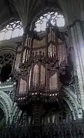 A picture of the pipes of Arthur Harrison's organ at Ely Cathedral