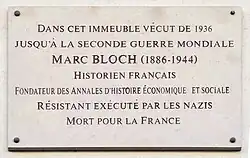 Paris roadsign named after Bloch