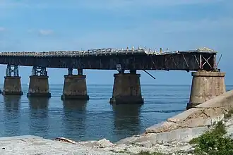 Plate girder sections on Spanish Harbor Key side