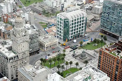 View of the Executive Tower from the air.