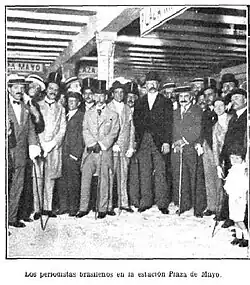 AATC employees with journalists in November 1913