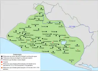 Location of Cuzcatlan
