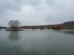 Fish pond of Királyberk in Polány