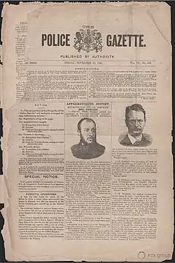 Bound volume of "Police Gazette"