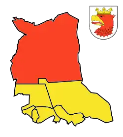 Location of Jasienica within Police (in red)