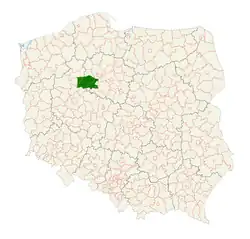 Pałuki on the map of Poland