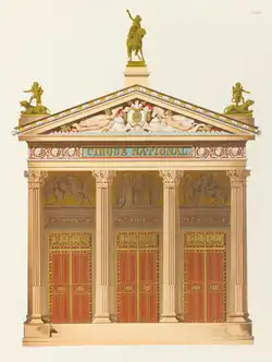 Neoclassical – Polychromatic façade of the Cirque Nationale, Paris, by Jakob Ignaz Hittorff, 1840[49]