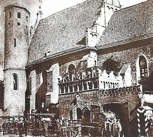 Fire station in Poor Clares' Church, ca 1888