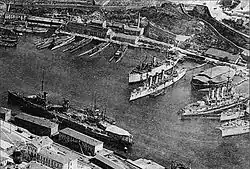 Aerial view of the port, August 1918.