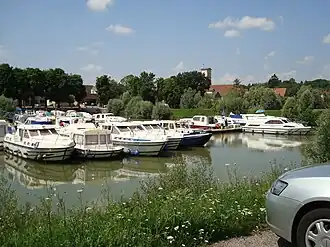 The marina of Pontailler-sur-Saône