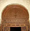Finely carved wooden door in the Great Mosque of Kairouan, Tunisia