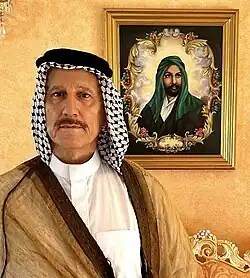 Portrait of Sheikh Mohammed Alkhouzai, leader of the Banu Khaza'ah tribe and Khaza'il Dynasty