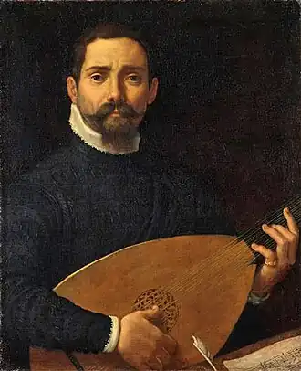 Portrait of a Lute Player by Annibale Carracci, c. 1600 (Dresden)