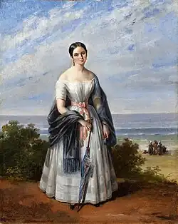 Portrait of the Countess of Espinay in a landscape or Portrait of a Noble Young Lady at the Beach
