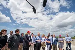 President Trump visits the Herbert Hoover Dike in Lake Okeechobee, Florida