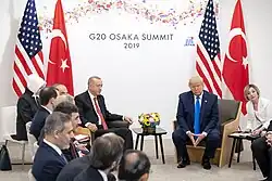 June 2019 Trump and Erdoğan at the G20 Osaka summit;