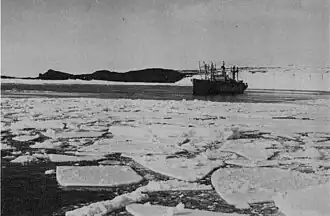 USNS&nbsp;Private John R. Towle underway in pack ice near Antarctica