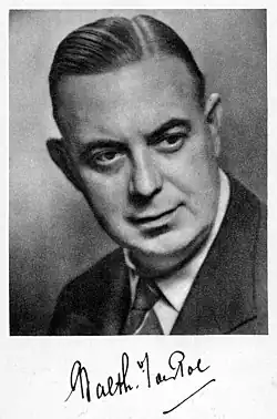 A headshot of Balthasar van der Pol, from 1939