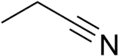 Skeletal formula of propanenitrile