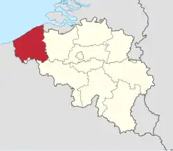 Location of West Flanders